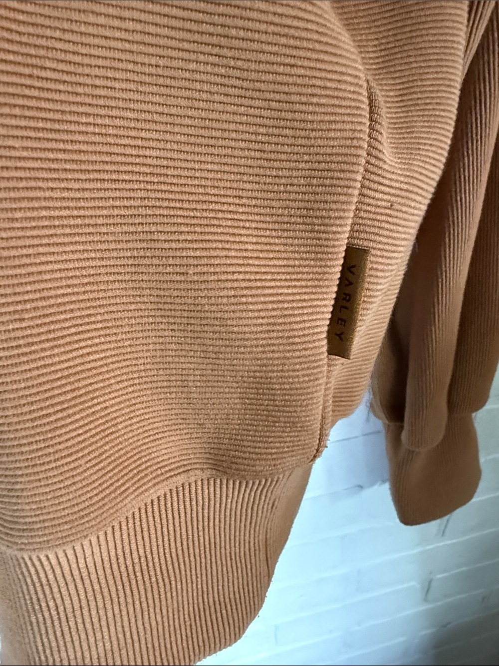 VARLEY Vine Ottoman Half Zip Sweatshirt Size medium Camel - Picture 11 of 15
